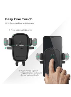 iOttie Car Charger Easy One Touch Wireless 2 Qi Charging Dashboard Phone Mount for iPhone, Samsung Galaxy, Huawei, LG, Smartphones  - Image 4
