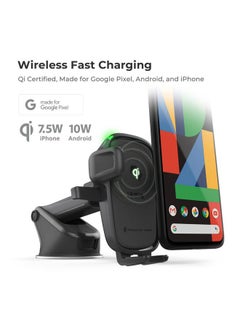 iOttie Car Charger Easy One Touch Wireless 2 Qi Charging Dashboard Phone Mount for iPhone, Samsung Galaxy, Huawei, LG, Smartphones  - Image 3