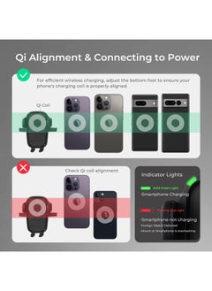 iOttie Car Charger Easy One Touch Wireless 2 Qi Charging Dashboard Phone Mount for iPhone, Samsung Galaxy, Huawei, LG, Smartphones  - Image 2