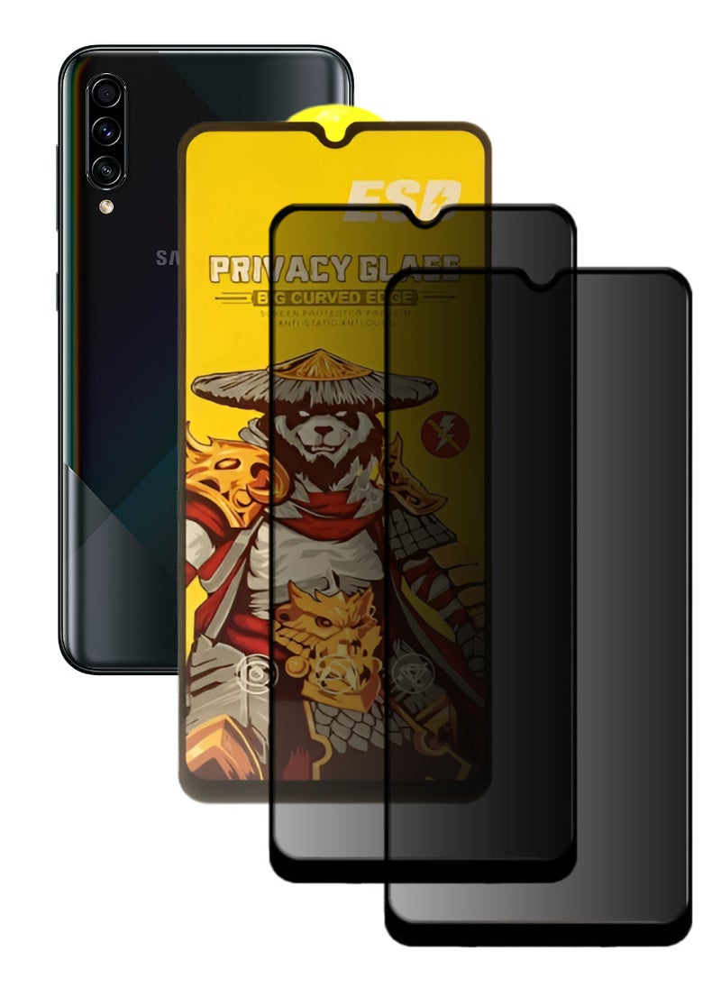 ESD 2 Pieces Tempered Dustproof Privacy Glass Screen Protector Compatible For Samsung Galaxy A50s - Image 1