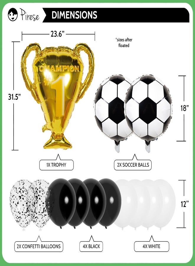 Pirese Soccer Birthday Party Decorations Kit - Soccer Happy Birthday Banner, Balloons, Soccer Themed Party Decorations, Soccer Birthday Decor, Soccer Party Supplies for Boys, Girls, Kids, Sports Fans - Image 4
