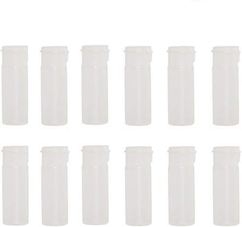 12Pcs Empty Refillable Plastic Bottle - 12Ml Soft Squeezable Flip Lid Bottle Container Jar Vials For Sample Package Cosmetic Makeup Emollient Water Lotion Shower Gel Emulsion Liquid