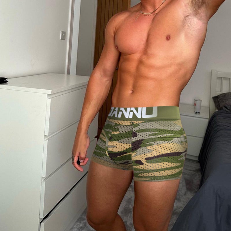 Men's Camouflage Butt-Lifting Briefs with Removable Padding - Anti-Chafe Design - Image 2
