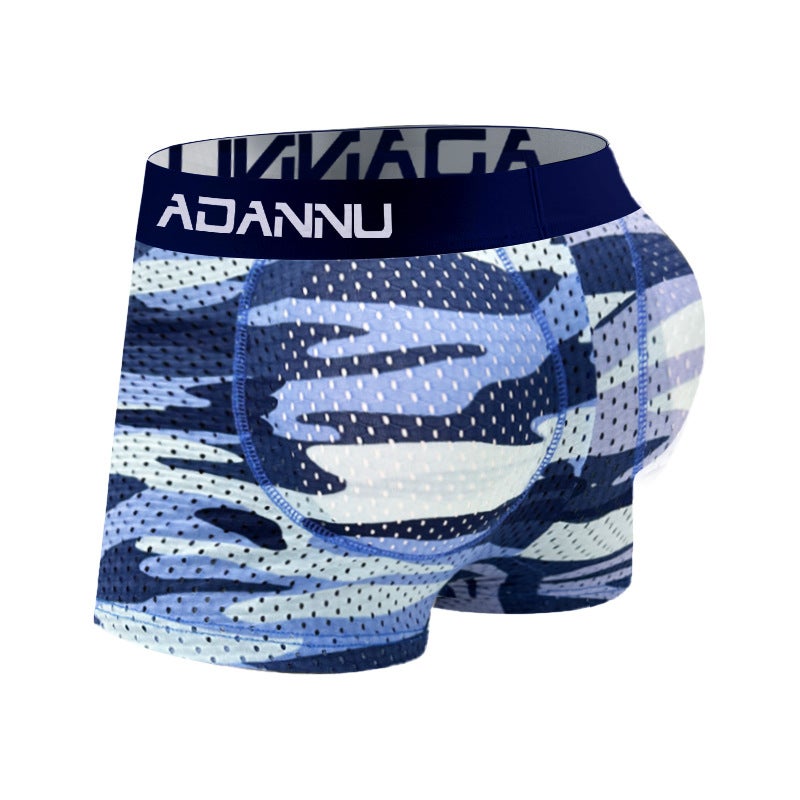 Men's Camouflage Butt-Lifting Briefs with Removable Padding - Anti-Chafe Design - Image 1