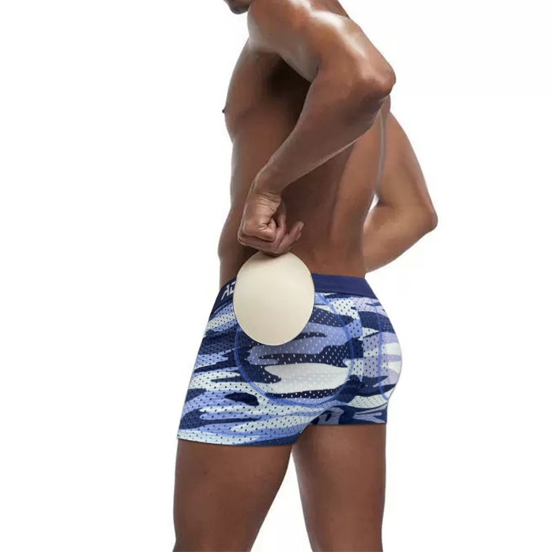 Men's Camouflage Butt-Lifting Briefs with Removable Padding - Anti-Chafe Design - Image 4