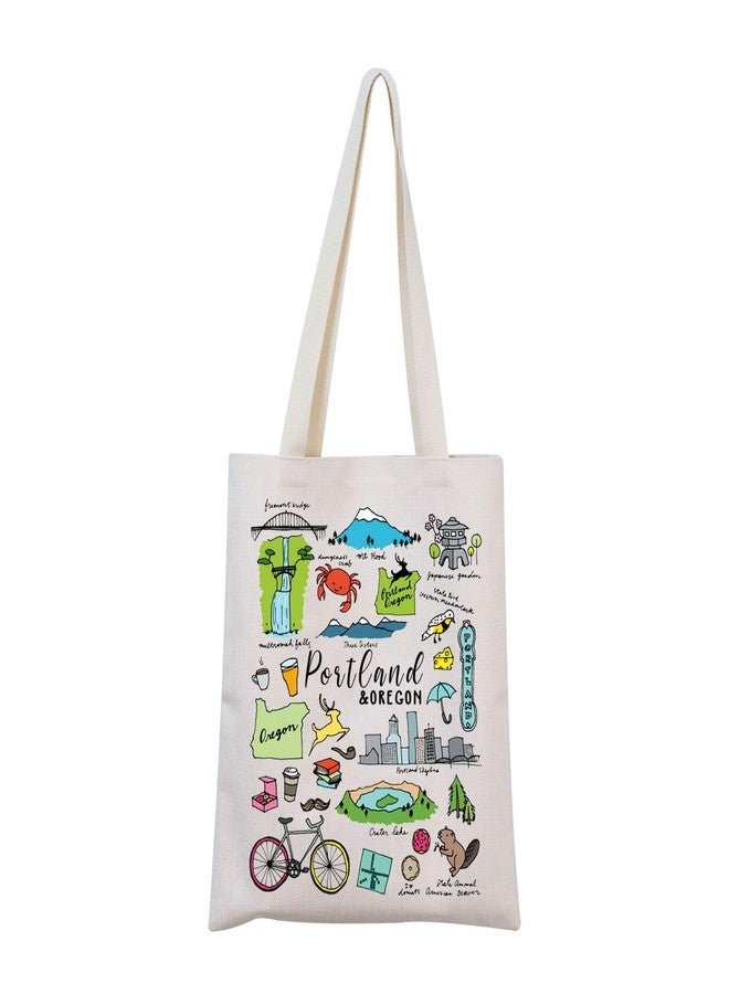 MNIGIU Portland Tote Bag Portland Travel Gift Oregon State Gifts Portland Souvenir Gift (Portland Tote Bag) - Image 1