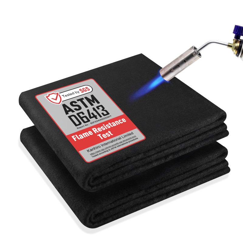 kanhiro Carbon Felt Welding Blanket Fireproof 2 Packs 20 x 36 Heat Resistant Fabric 1800F High Temp Insulation Pad Flame Retardant Protective Mat for Soldering Welding Brazing Plumbing - Image 2