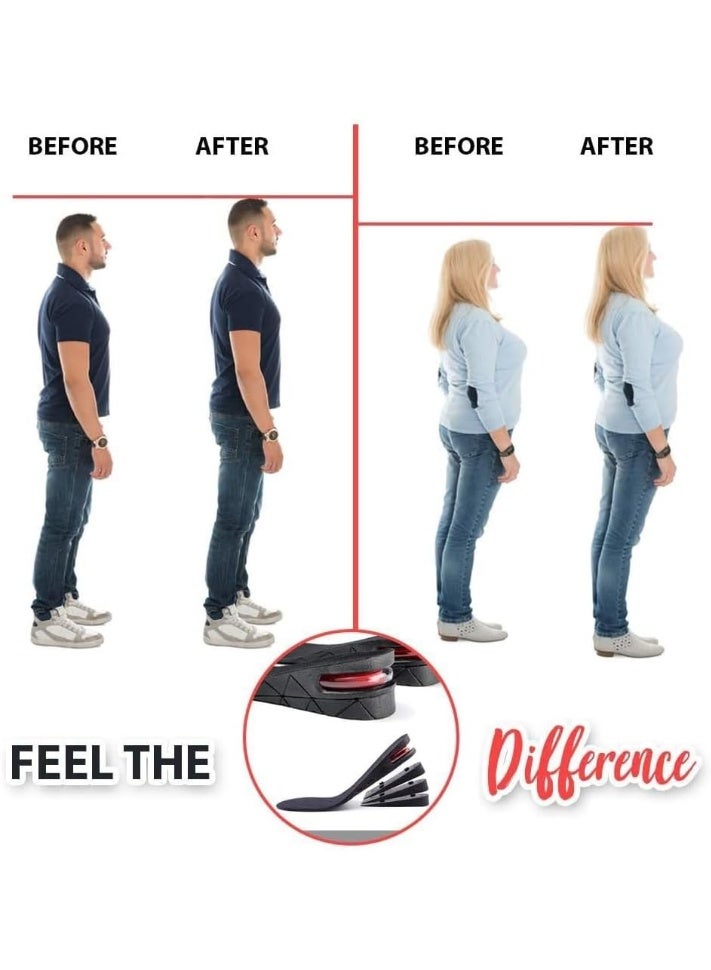 Height Increase Insoles | Unisex Height Booster | 4 Layer (3.54" / 9cm) Shoe Height Inserts for Men & Women | Height Insoles with Air Cushion | Shoe Inserts to Make You Taller - Image 5