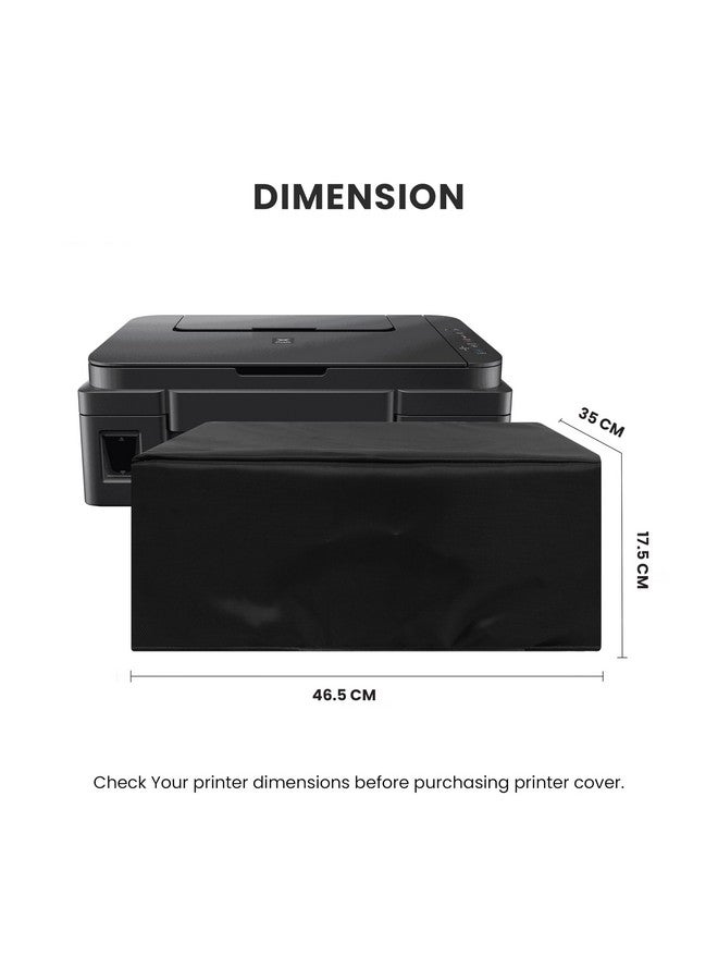 Alifiya Dust Proof Washable Printer Cover for Canon Pixma G3000 / G3020 All In One Ink Tank Printer - Black - Image 2