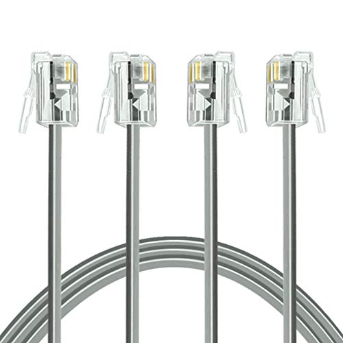 NECABLES 2Pack Phone Cord 3ft Telephone Cord Phone Cable RJ11 6P4C Male to Male for Landline and Fax - 3 Feet - Image 5