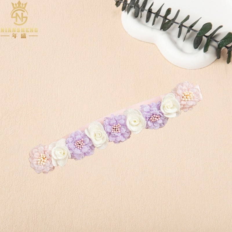 New Style 5 Small Flower Baby Hairbands, Kidsren'S Creative Handmade Jewelry, Holiday Party Artificial Flower Hair Jewelry - Image 1