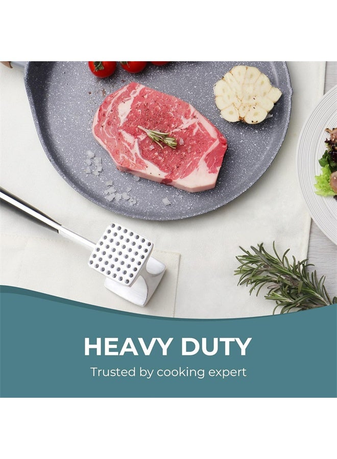 HOMESTAR Meat Tenderizer Hammer with Comfortable-Grip Handle, Dual-side Mallet for Kitchen, Heavy Duty Pounder For Tenderizing Steak, Beef and Fish - Image 3