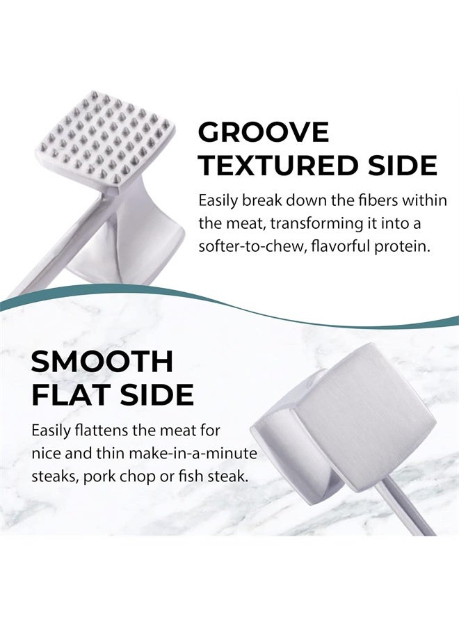 HOMESTAR Meat Tenderizer Hammer with Comfortable-Grip Handle, Dual-side Mallet for Kitchen, Heavy Duty Pounder For Tenderizing Steak, Beef and Fish - Image 5