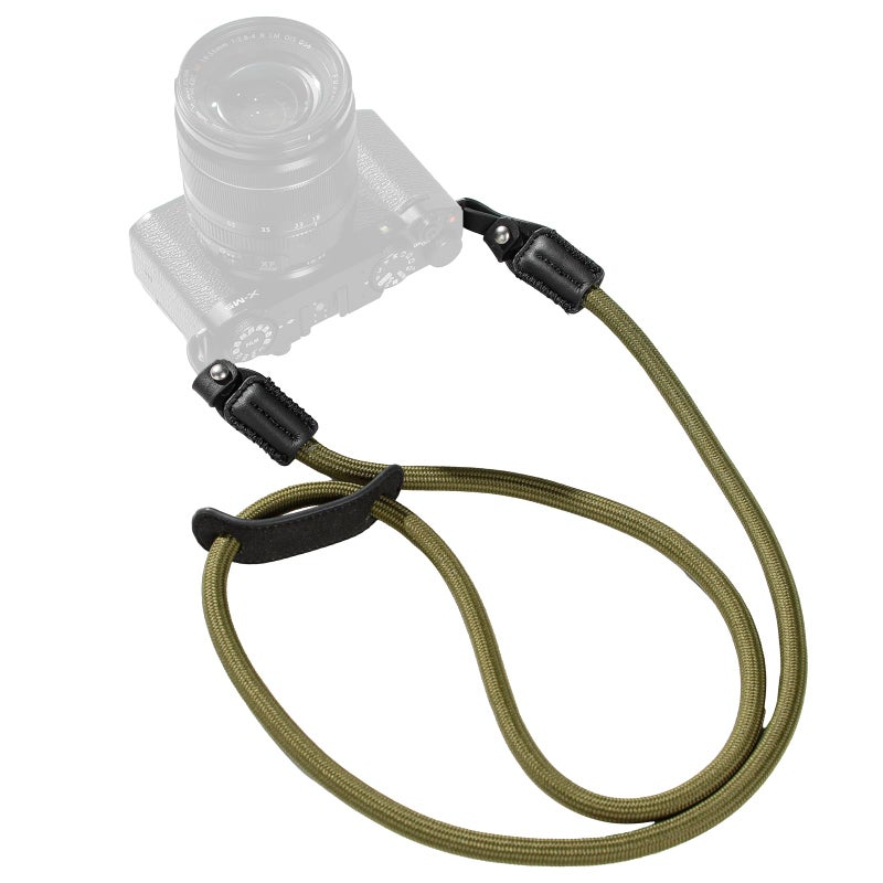 SMALLRIG Camera Neck Shoulder Strap Adjustable Braided Camera Shoulder Strap with ORing and Leather Pad for DSLR or Mirrorless Camera Green 5056 - Image 2