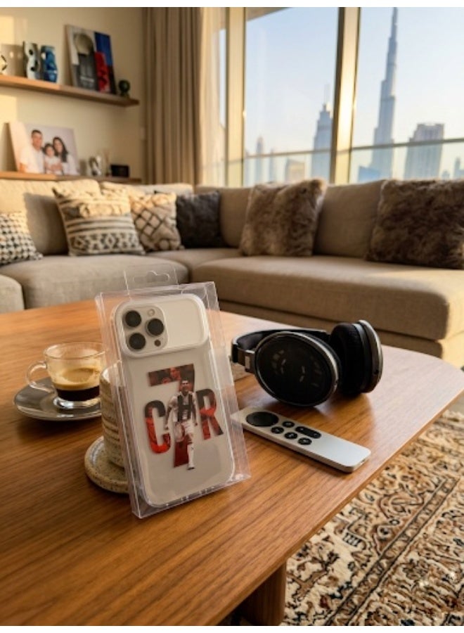 سي ار7 حافظة هاتف بتصميم قميص كريستيانو رونالدو لهاتف iPhone 17 Pro Max - حماية متينة - Image 3
