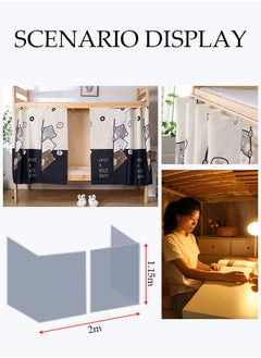 DUNISO Blackout Bottom Bunk Bed Curtains Dormitory Room Lightproof Decorative Roommate Privacy Cover Canopy Photo Background Decor Backdrop Blackout Curtain 2 Panels  - Image 4