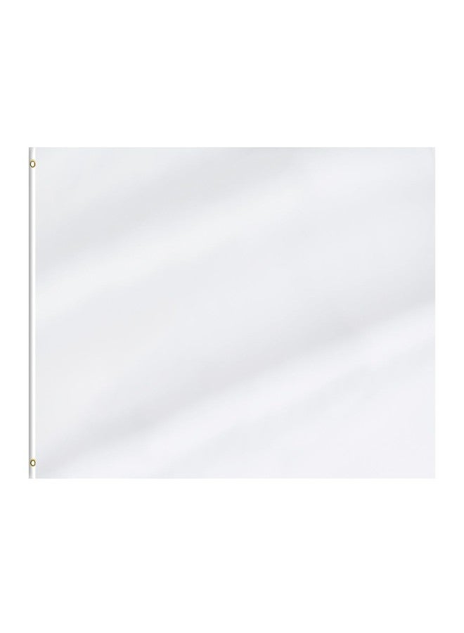 mflagperft White Flag, 3x5 White Blank Flags To Decorate with Brass Grommets, Custom Flag for Outdoor Indoor Decorations - Image 1