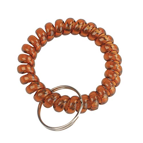 BIHRTC Pack Of 5 Colorful Spring Spiral Coil Keychain Bracelets Stretchy Key Chain Bracelet Wrist Band Key Ring Holder Wrist Random Color - Image 2