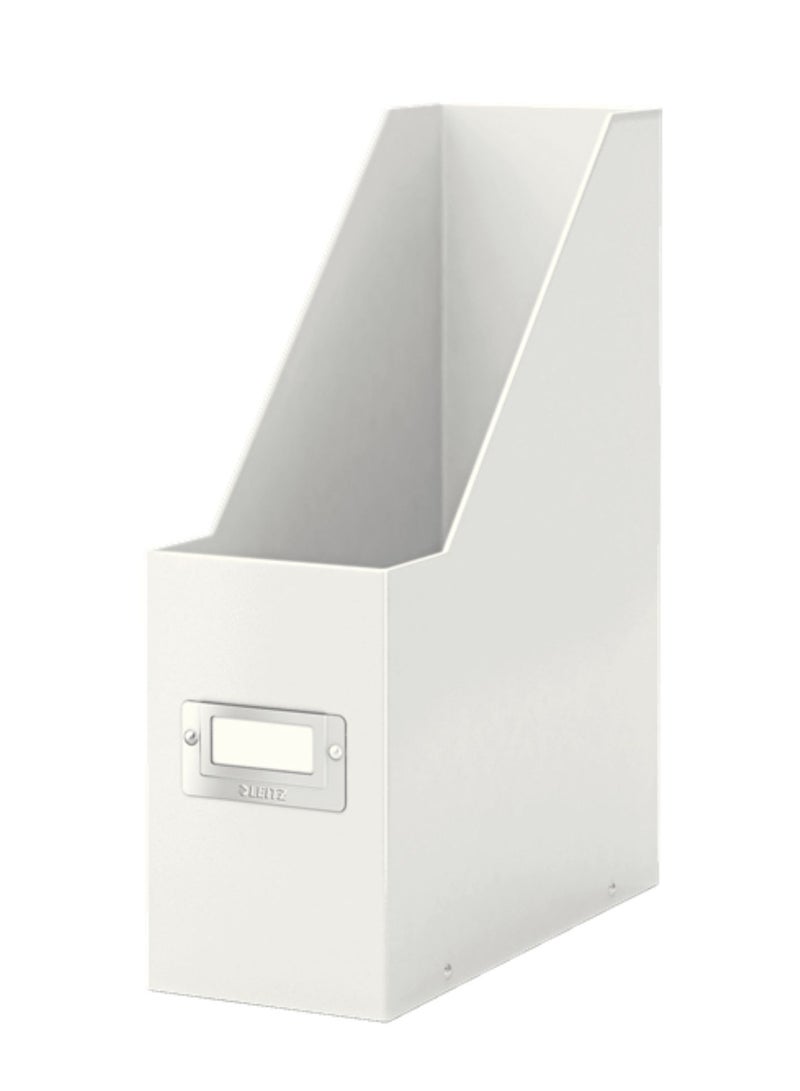 LEITZ حافظة مجلات قابلة للطي مع حامل ملصقات للتصنيف من الأمام والخلف. قابلة للطي لتوفير المساحة عند عدم الاستخدام. مصنوعة من كرتون قوي وعالي الجودة. - Image 1