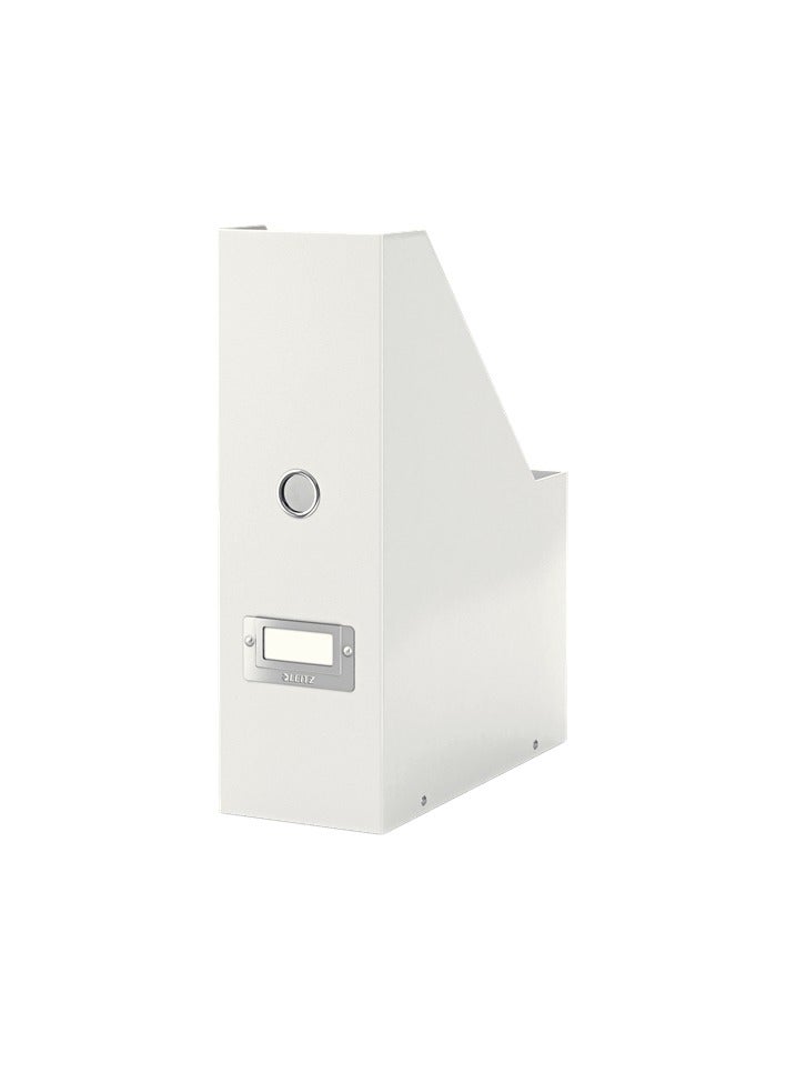 LEITZ حافظة مجلات قابلة للطي مع حامل ملصقات للتصنيف من الأمام والخلف. قابلة للطي لتوفير المساحة عند عدم الاستخدام. مصنوعة من كرتون قوي وعالي الجودة. - Image 2