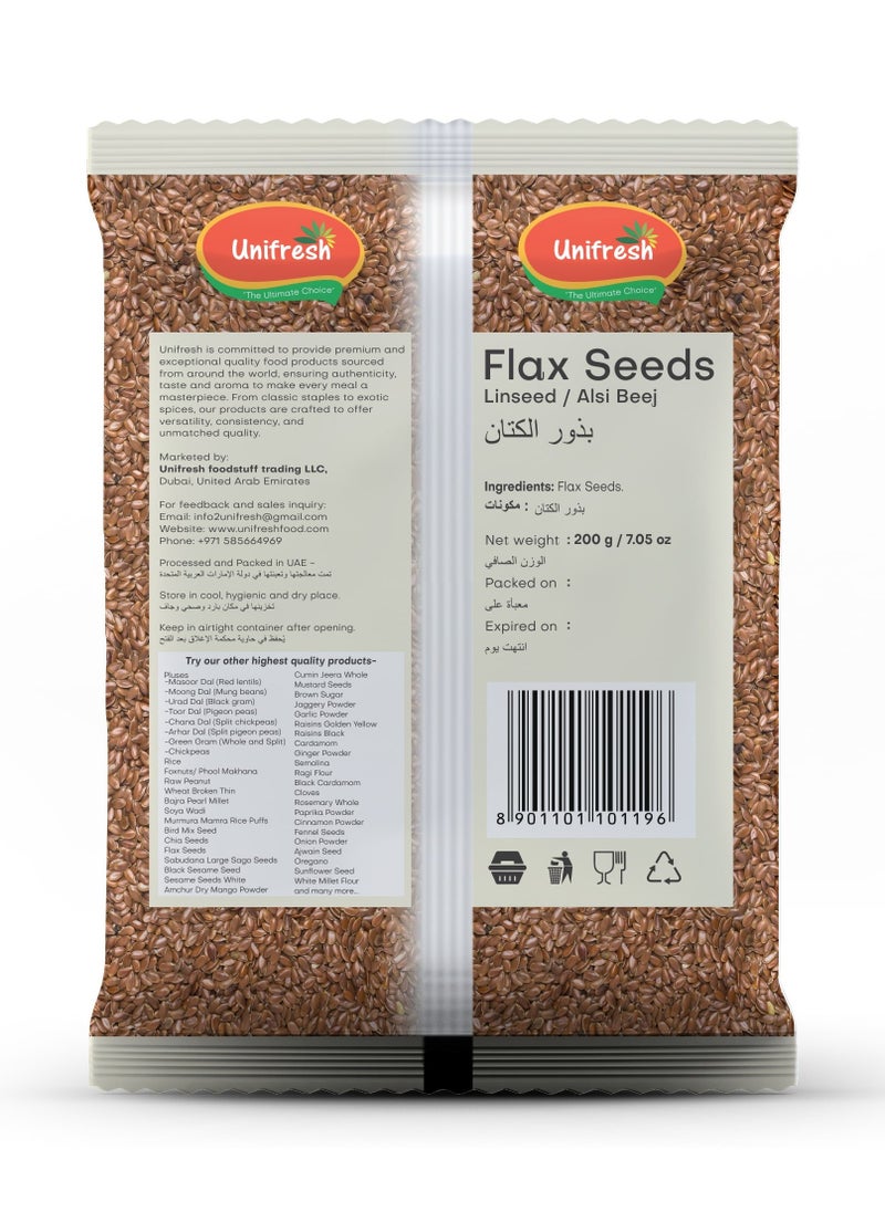 Unifresh Flax Seeds 200g  - Image 2