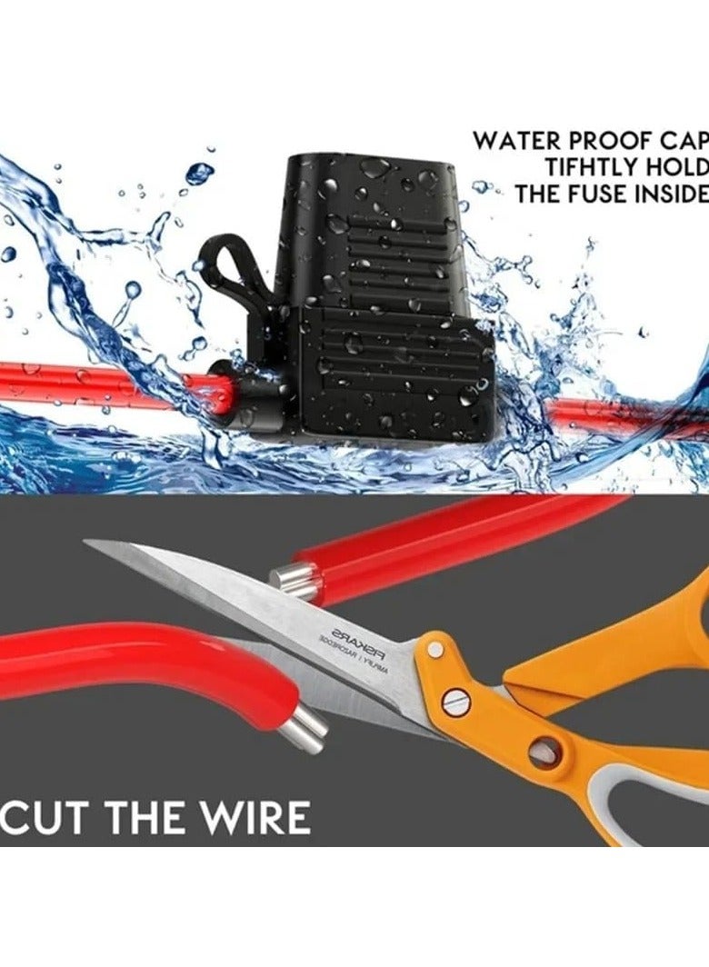 SOLDOUT 2 PCS Car Fuse Holder Waterproof Mini Blade Adapter Splash-proof Box for 12V 30A in Line Cutoff Switch Socket Damp Proof Fuse Socket (Pack of 2) - Image 4