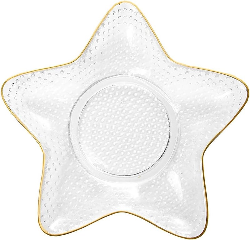 DOITOOL وعاء زجاجي على شكل نجمة من DOITOOL لطبق الحلوى وسلطة الفواكه وطبق المقبلات وطبق تقديم للطبخ - Image 1