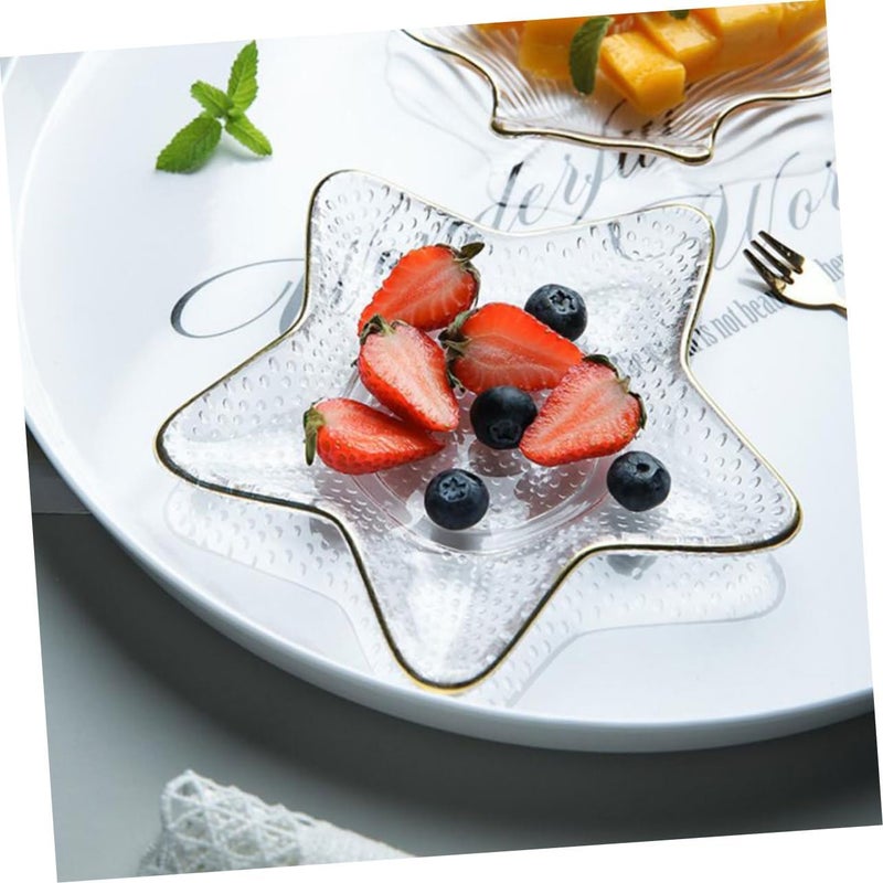 DOITOOL وعاء زجاجي على شكل نجمة من DOITOOL لطبق الحلوى وسلطة الفواكه وطبق المقبلات وطبق تقديم للطبخ - Image 4