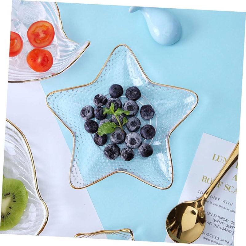 DOITOOL وعاء زجاجي على شكل نجمة من DOITOOL لطبق الحلوى وسلطة الفواكه وطبق المقبلات وطبق تقديم للطبخ - Image 5