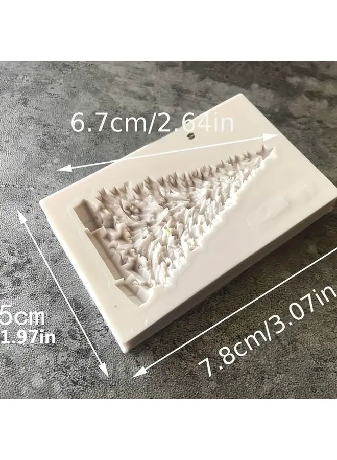 Beige Christmas Tree Silicone Mold For Diy Fondant Cake Baking Kitchen - Image 3