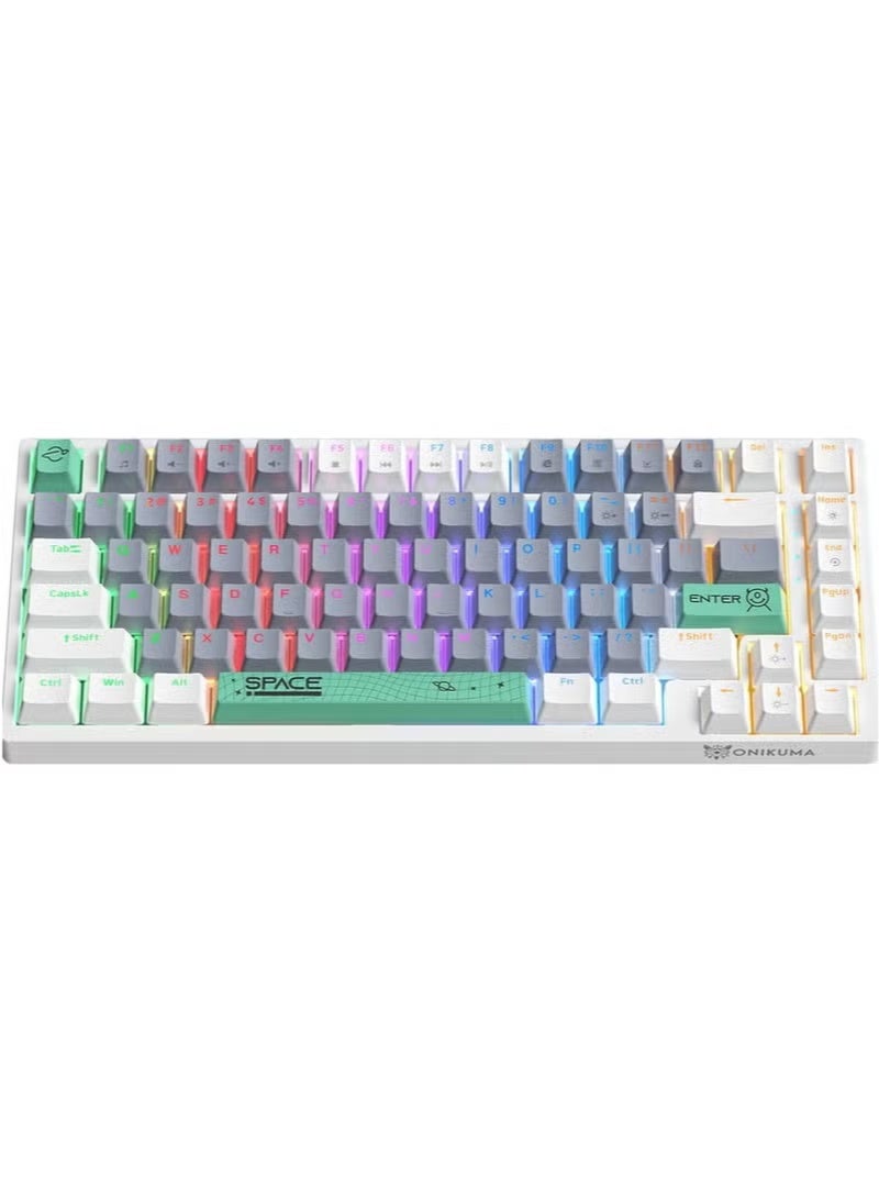 G52 82-Key Brown Switch Mechanical Gaming Keyboard 75% Mini Wired Waterproof Backlight Silent RGB Color Suitable For Computer/Ps4/Xbox Gamers
