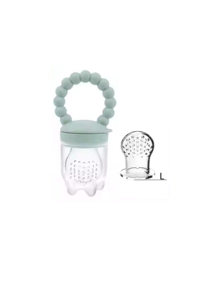 2 baby Fruit Feeders + 2 Silicone baby Finger Toothbrushes – Safe baby feeding set for introducing Fruits & Baby Oral care – Feeder and Toothbrush for infant/ toddler - Image 3