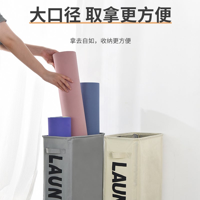 Fabric Dirty Clothes Basket Single-Compartment Clothes Sundries Storage Box Mesh Frame Storage Bag Household Supplies Dirty Clothes Basket - Image 4