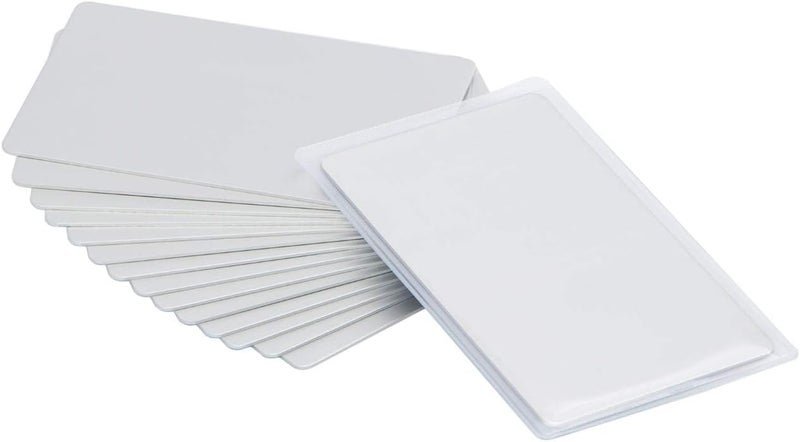 OESDLTD Thick Aluminum Metal Business Cards Anodized Aluminum 86 X 54 X 0.8mm 15 pcs Include Protector Sleeves (silver) - Image 1