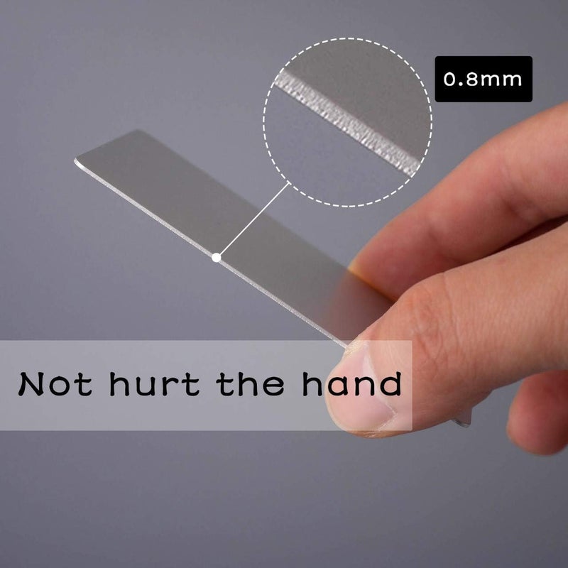 OESDLTD Thick Aluminum Metal Business Cards Anodized Aluminum 86 X 54 X 0.8mm 15 pcs Include Protector Sleeves (silver) - Image 3