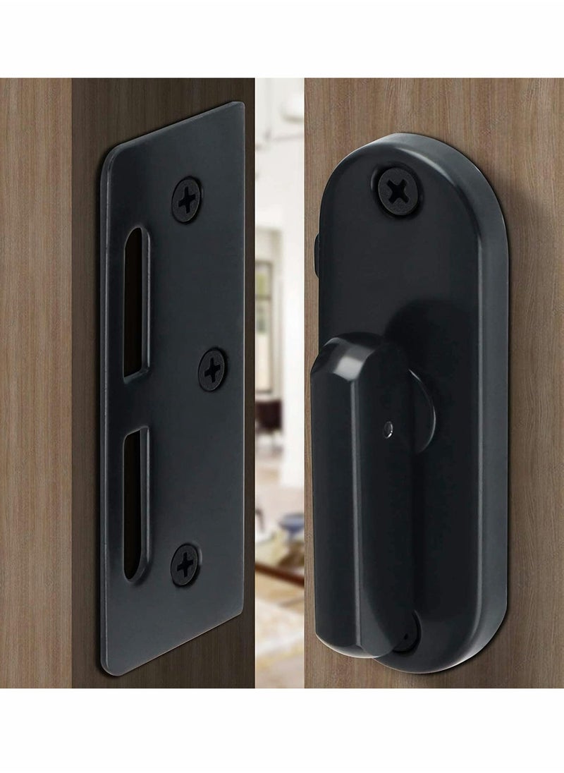 KASTWAVE - Stainless Steel Lock, Catch Gate Latches, Heavy Duty Bolt Latch Buckles, for Kitchen Bathroom Moving Sliding Door Windows Bran Doors, Black Finish - Image 1