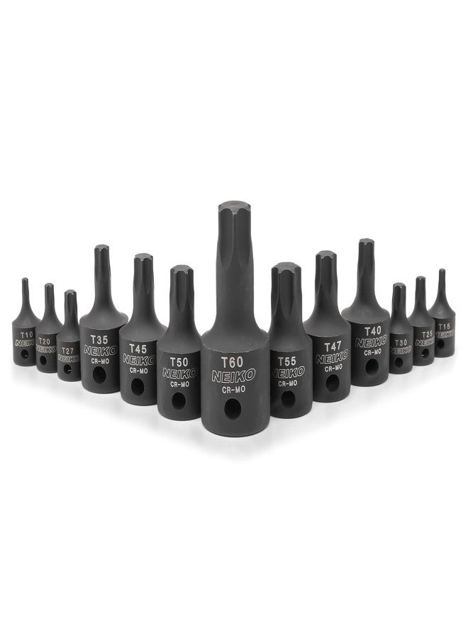 NEIKO 10281B Impact Torx Bit Socket Set, 1/4", 3/8" and 1/2" Drive, 6 Point Star Sockets, Heavy Duty Impact Grade Cr-Mo, T10 to T60 High Impact, Professional Grade Auto & Motorcycle Mechanic Socket - Image 5