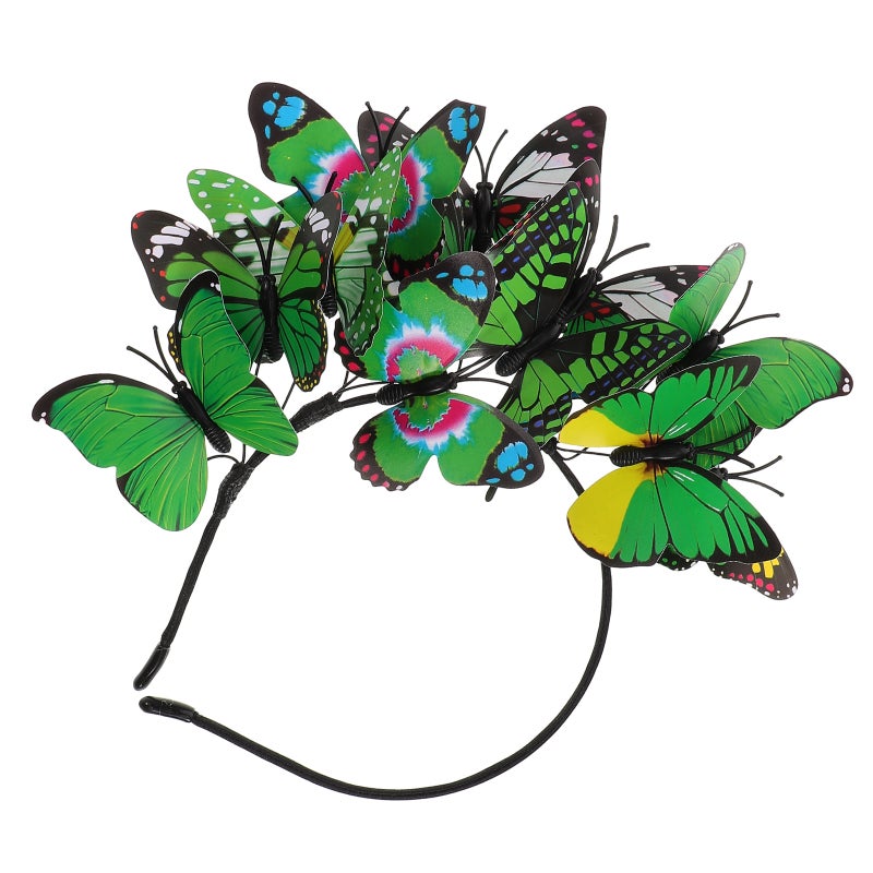 Butterfly Headband: Bridal Hair Accessory for Wedding Photography Stage Performance Floral for Women and Girls - Image 4
