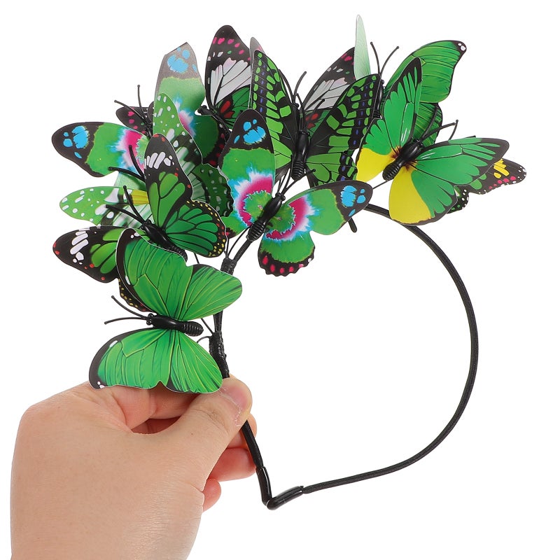 Butterfly Headband: Bridal Hair Accessory for Wedding Photography Stage Performance Floral for Women and Girls - Image 2