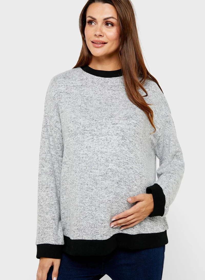 Topshop Maternity Crew Neck Sweatshirt
