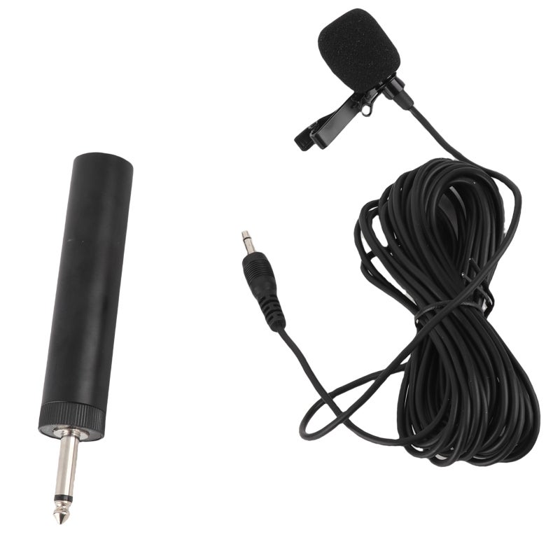 Ahuja Wired Lavalier Microphone 16ft 6.5mm 3.5mm Jack Noise Canceling Omnidirectional Condenser Mic - Lightweight Portable Clip On Lapel Microphone for Live Streaming Musical Instruments - Image 3