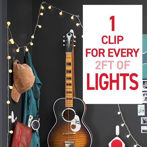 Command Indoor Mini Light Clips, Damage Free Hanging Christmas Light Clips, Mini Wall Clips for Hanging Indoor Christmas Decorations, Lights and Cables, 45 Clear Clips and 54 Command Strips - Image 4