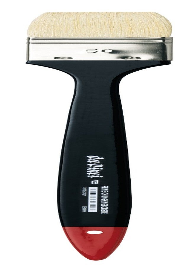 da Vinci Hog Bristle Series 7055 Maestro 2 Artist Paint Brush, Straight Edge Spalter with Red Handle, Size 50