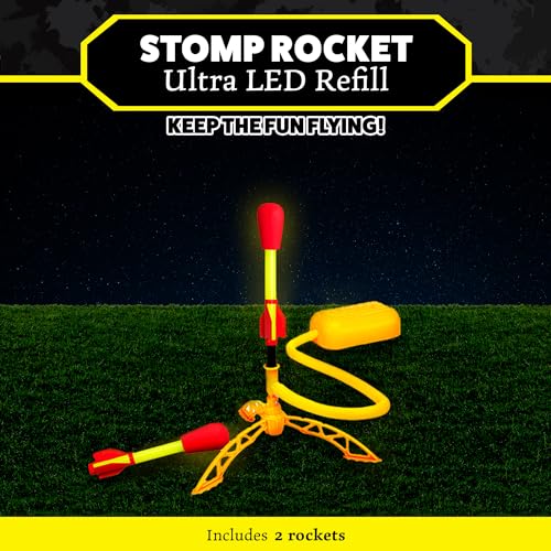 Stomp Rocket Ultra LED Rocket Refills, 2 Rockets - Replacement LED Foam-Tipped Rockets for Kids - Fun Backyard & Outdoor Kids Toys Gifts for Boys & Girls - Image 2