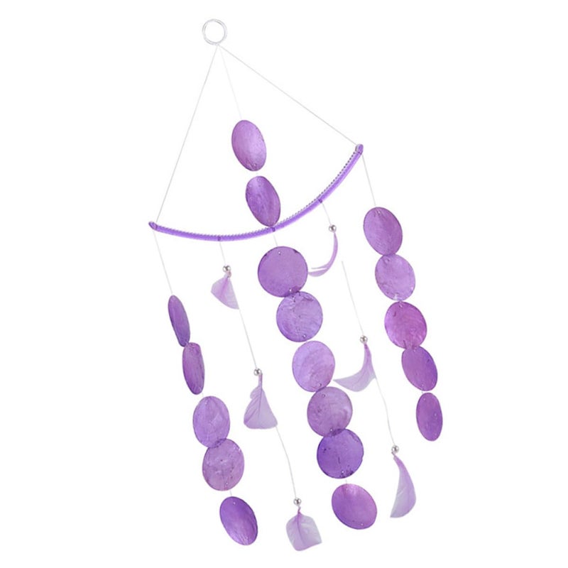 Seashell Wind Chime with Soothing Melody for Indoor Outdoor Home Decoration Unique Plume Design - Image 2