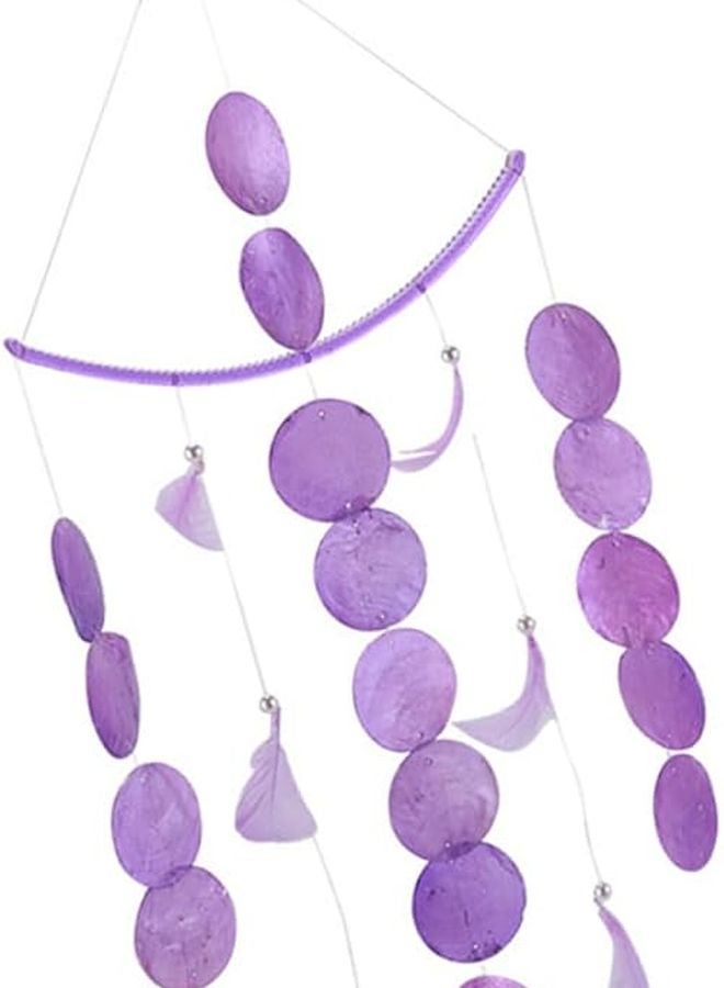 Seashell Wind Chime with Soothing Melody for Indoor Outdoor Home Decoration Unique Plume Design - Image 1
