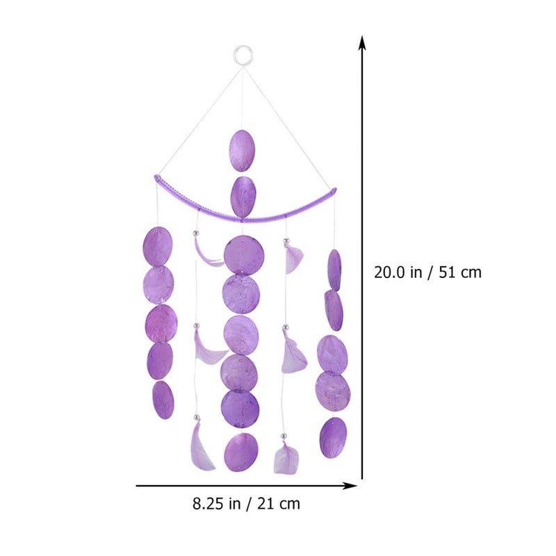 Seashell Wind Chime with Soothing Melody for Indoor Outdoor Home Decoration Unique Plume Design - Image 3