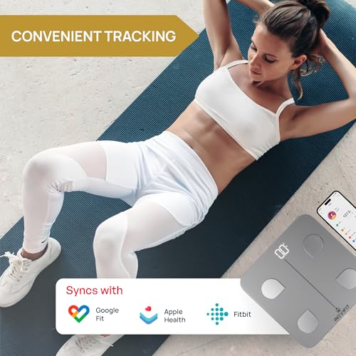 INEVIFIT Smart Body Fat Scale, Highly Accurate Bluetooth Digital Bathroom Body Composition Analyzer, Measures Weight, Body Fat, Water, Muscle, Visceral Fat & Bone Mass for Unlimited Users (Silver) - Image 3