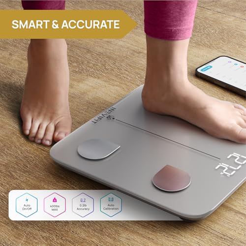 INEVIFIT Smart Body Fat Scale, Highly Accurate Bluetooth Digital Bathroom Body Composition Analyzer, Measures Weight, Body Fat, Water, Muscle, Visceral Fat & Bone Mass for Unlimited Users (Silver) - Image 5