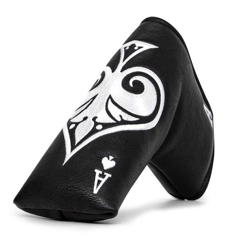 barudan golf Poker Ace Blade Putter Cover Magnetic Putter Headcover Head Cover for Blade Putters Golf Putter Cover Black for Mens fits for Scotty Cameron Ping Odyssey Putters - Image 2